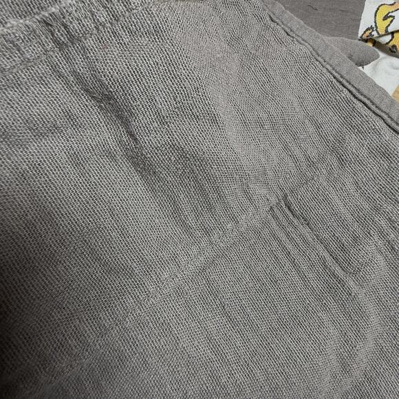 Eileen Fisher Gray Khaki Full Zip Jacket Size M Pockets Textured Cotton Short - Picture 5 of 8